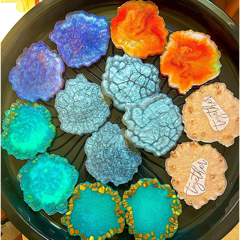 Coasters - Handcrafted Epoxy Resin - sold by sets